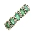 18ct gold emerald & diamond ring