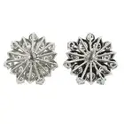 Diamond floral cluster earrings