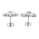 Diamond floral cluster earrings