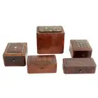 Five assorted inlaid boxes