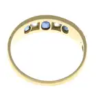 Early 20th c. sapphire & diamond five-stone ring