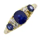 Victorian 18ct gold sapphire and diamond ring