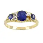Victorian 18ct gold sapphire and diamond ring