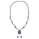 Gem-set earrings & necklace
