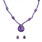 Gem-set earrings & necklace
