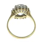 9ct gold aquamarine & diamond cluster ring