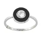 Art Deco platinum, diamond and onyx ring