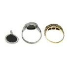 Three assorted jewellery, one gold