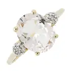 9ct gold morganite & gem ring
