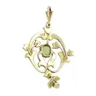 Early 20th century peridot & split pearl pendant 