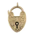 Mid 20th century heart padlock clasp