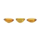 Three oval-shape orange sapphires, 5.28ct