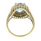 9ct gold topaz & diamond cluster ring