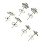 Three pairs of cluster earrings