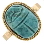 Faience scarab ring