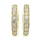 18ct gold diamond hoop earrings