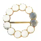 Moonstone wreath brooch