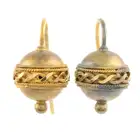 Late Victorian gold sphere earrings