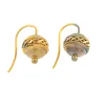 Late Victorian gold sphere earrings