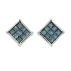 'Blue' diamond cluster stud earrings