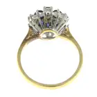 18ct gold sapphire & diamond cluster ring