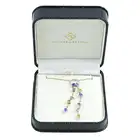 18ct gold sapphire & diamond pendant, with chain