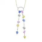 18ct gold sapphire & diamond pendant, with chain