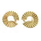 Mid 20th century 9ct gold circle clip earrings