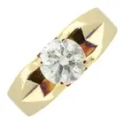 Diamond single-stone ring