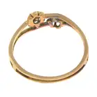 Early 20th century diamond floral crossover ring