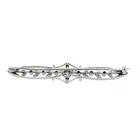 Edwardian platinum diamond bar brooch
