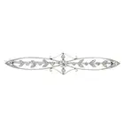 Edwardian platinum diamond bar brooch