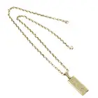 9ct gold diamond ingot pendant, with chain