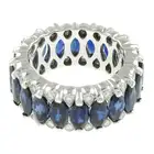 18ct gold sapphire & diamond full eternity ring