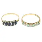 Two 9ct gold gem-set rings
