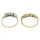 Two 9ct gold gem-set rings