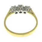 Diamond three-stone ring