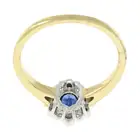 18ct gold sapphire & diamond cluster ring