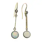 Early 20th century opal drop earrings