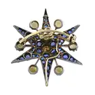 Victorian sapphire and split pearl star brooch