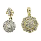 Two 9ct gold diamond pendants