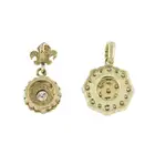 Two 9ct gold diamond pendants