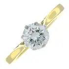 18ct gold diamond single-stone ring