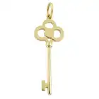 18ct gold diamond 'Crown' key pendant, by Tiffany & Co.