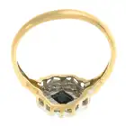 Mid 20th century sapphire & diamond cluster ring