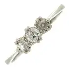 Diamond three-stone ring