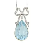 Edwardian diamond bow necklace