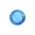 Circular-shape blue topaz, 126.25ct