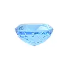Circular-shape blue topaz, 126.25ct