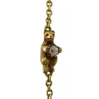 Victorian gold gem bear necklace